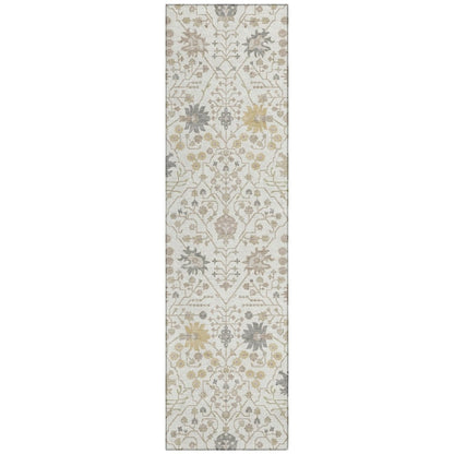 LOOMLAN Rugs Elara Ivory Washable Indoor-Outdoor Rug