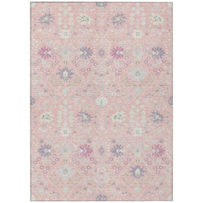 LOOMLAN Rugs Elara Pink Washable Indoor-Outdoor Rug