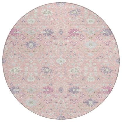 LOOMLAN Rugs Elara Pink Washable Indoor-Outdoor Rug