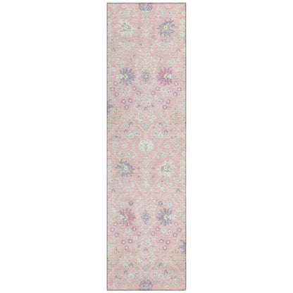 LOOMLAN Rugs Elara Pink Washable Indoor-Outdoor Rug