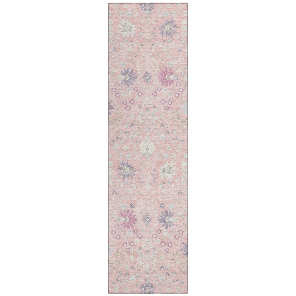 LOOMLAN Rugs Elara Pink Washable Indoor-Outdoor Rug