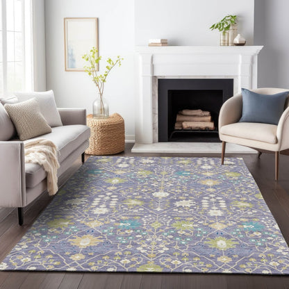 LOOMLAN Rugs Elara Purple Washable Indoor-Outdoor Rug