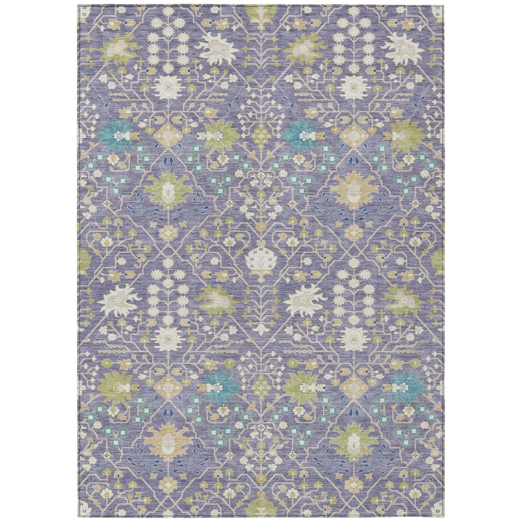 LOOMLAN Rugs Elara Purple Washable Indoor-Outdoor Rug