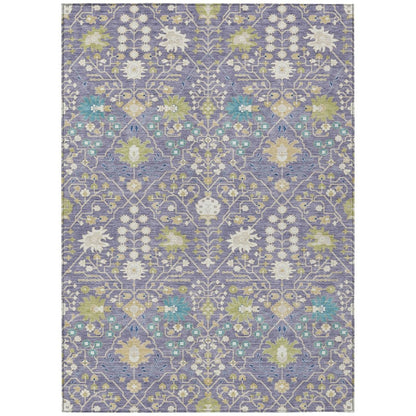 LOOMLAN Rugs Elara Purple Washable Indoor-Outdoor Rug