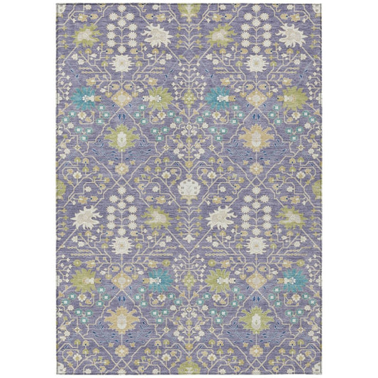 LOOMLAN Rugs Elara Purple Washable Indoor-Outdoor Rug