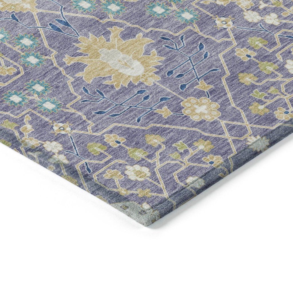 LOOMLAN Rugs Elara Purple Washable Indoor-Outdoor Rug
