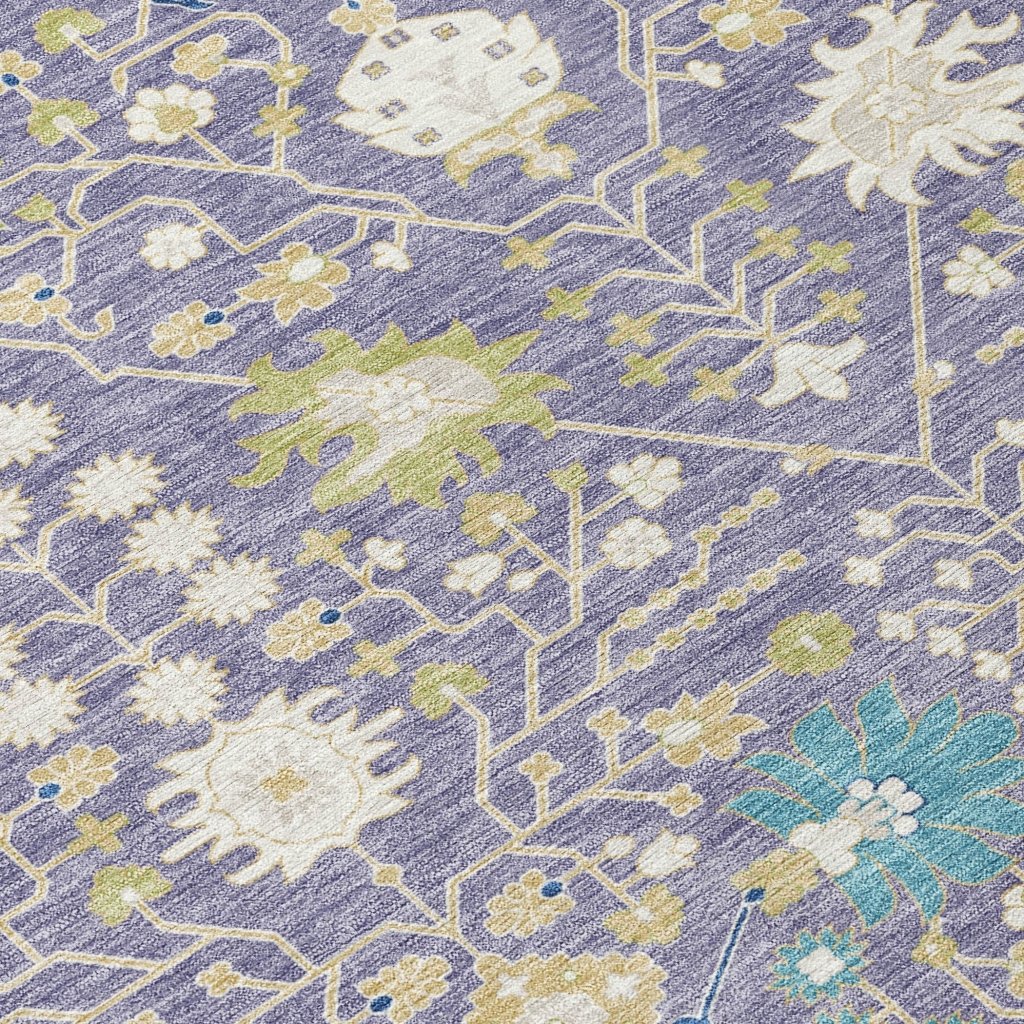 LOOMLAN Rugs Elara Purple Washable Indoor-Outdoor Rug