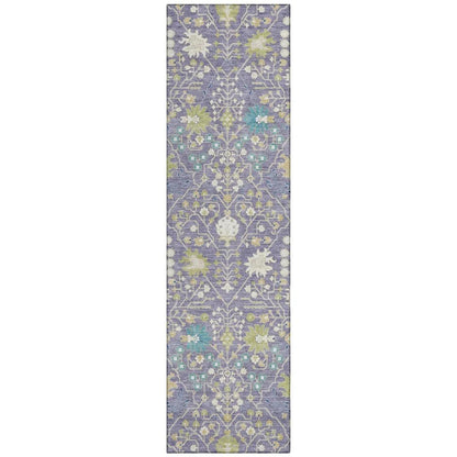 LOOMLAN Rugs Elara Purple Washable Indoor-Outdoor Rug