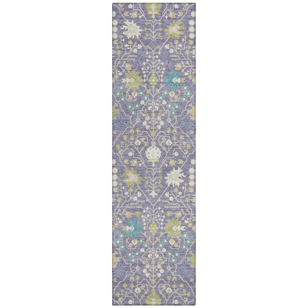 LOOMLAN Rugs Elara Purple Washable Indoor-Outdoor Rug