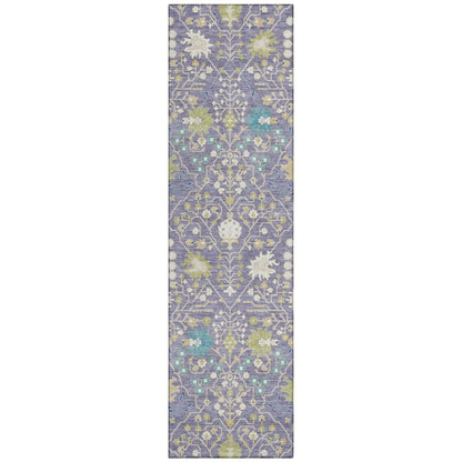 LOOMLAN Rugs Elara Purple Washable Indoor-Outdoor Rug