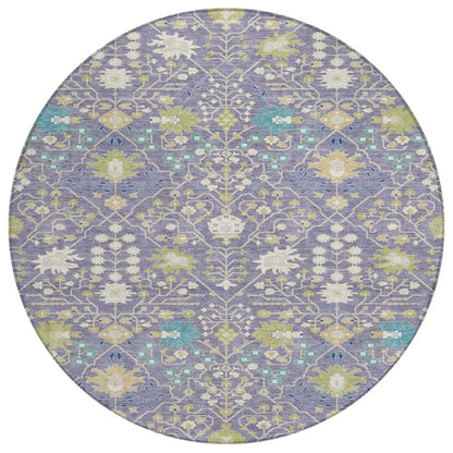 LOOMLAN Rugs Elara Purple Washable Indoor-Outdoor Rug