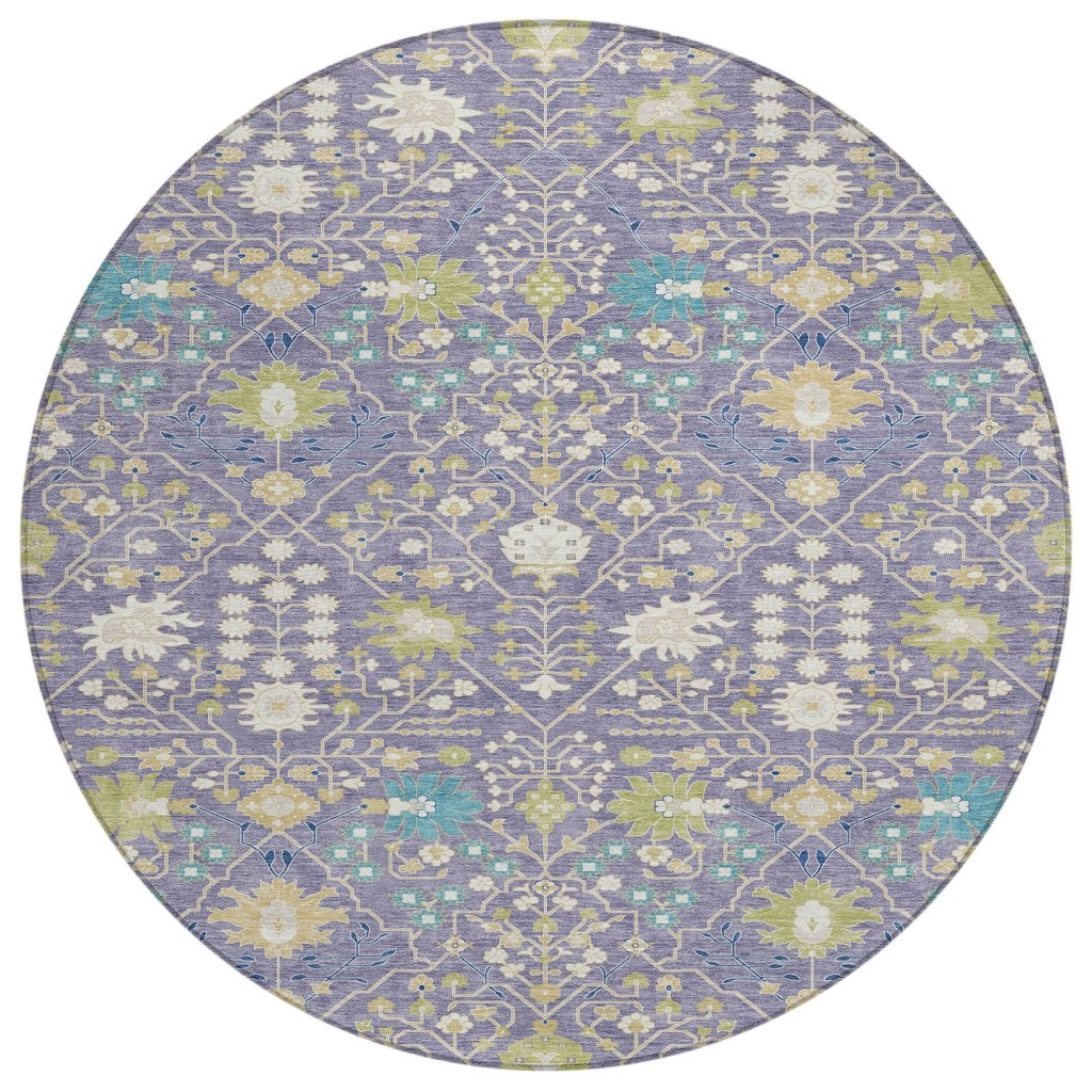 LOOMLAN Rugs Elara Purple Washable Indoor-Outdoor Rug