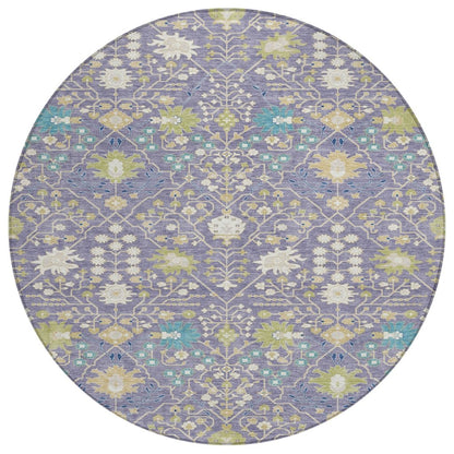 LOOMLAN Rugs Elara Purple Washable Indoor-Outdoor Rug