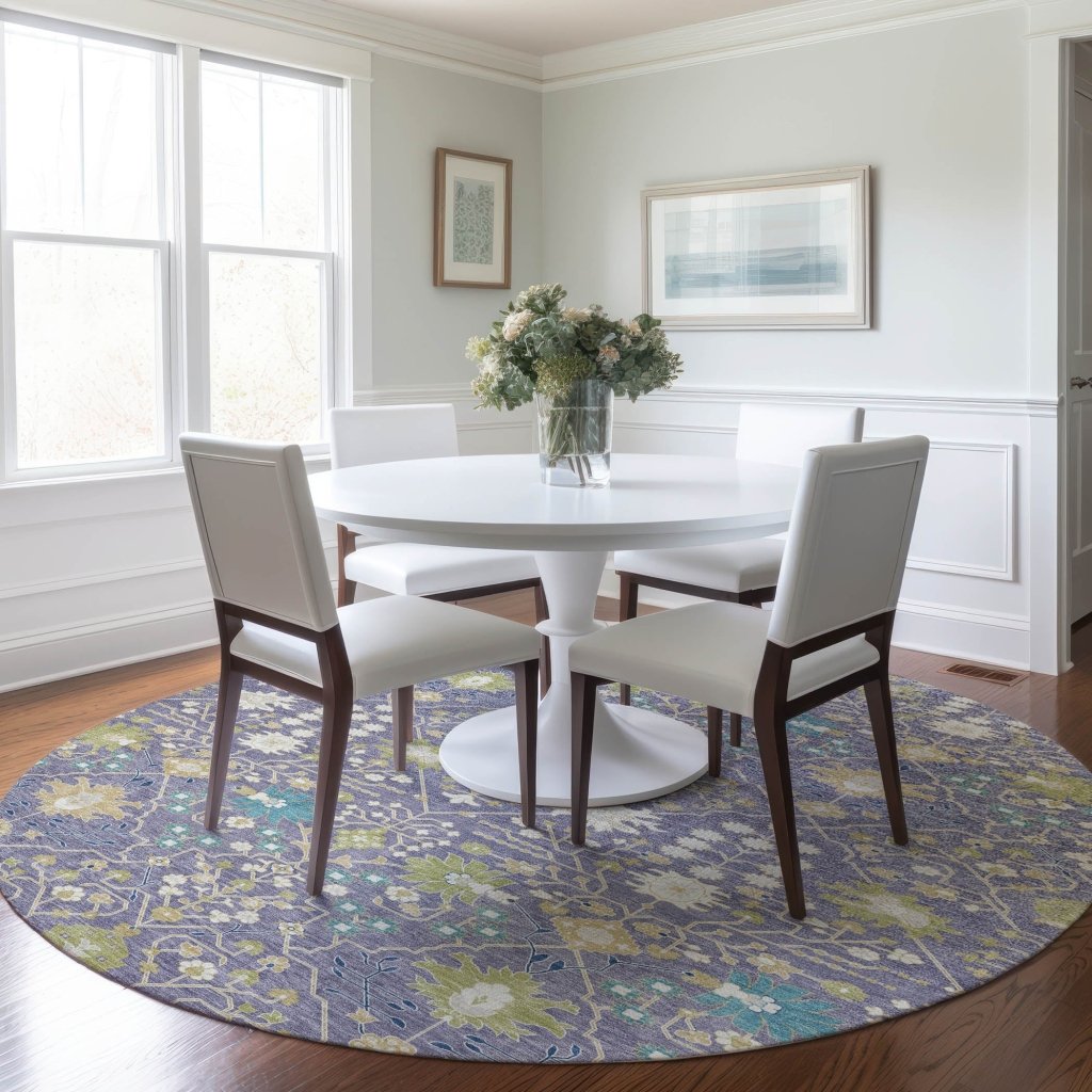 LOOMLAN Rugs Elara Purple Washable Indoor-Outdoor Rug