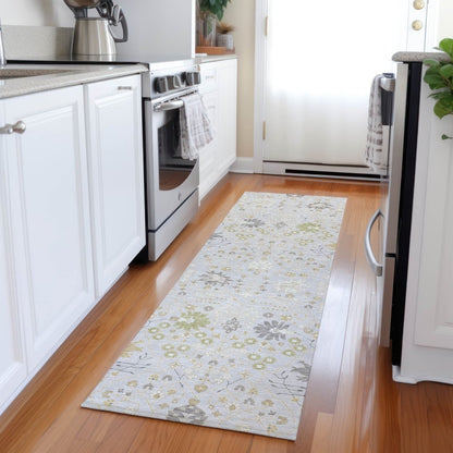 LOOMLAN Rugs Elara Silver Washable Indoor-Outdoor Rug