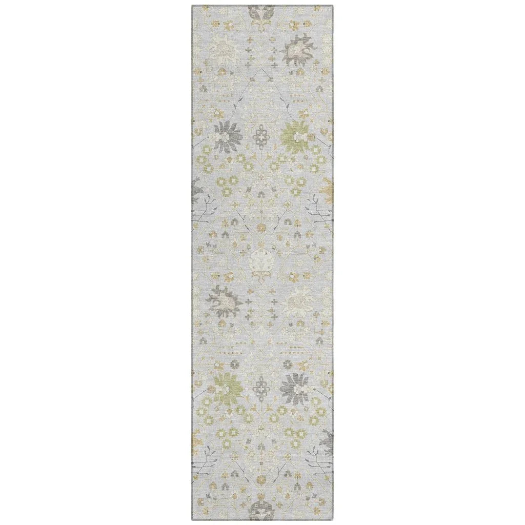 LOOMLAN Rugs Elara Silver Washable Indoor-Outdoor Rug