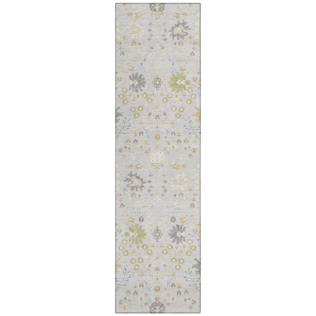 LOOMLAN Rugs Elara Silver Washable Indoor-Outdoor Rug