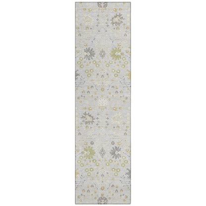 LOOMLAN Rugs Elara Silver Washable Indoor-Outdoor Rug