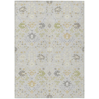 LOOMLAN Rugs Elara Silver Washable Indoor-Outdoor Rug