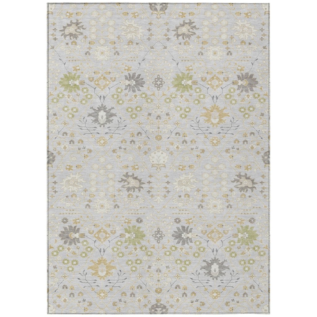 LOOMLAN Rugs Elara Silver Washable Indoor-Outdoor Rug