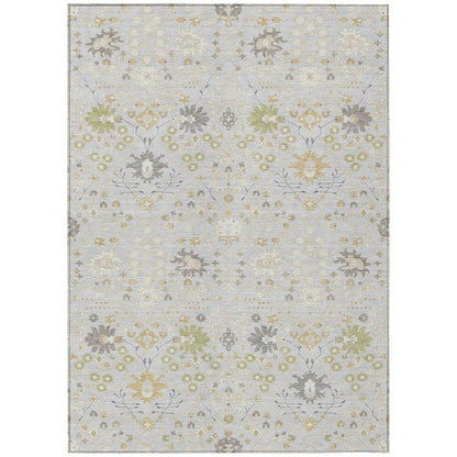 LOOMLAN Rugs Elara Silver Washable Indoor-Outdoor Rug