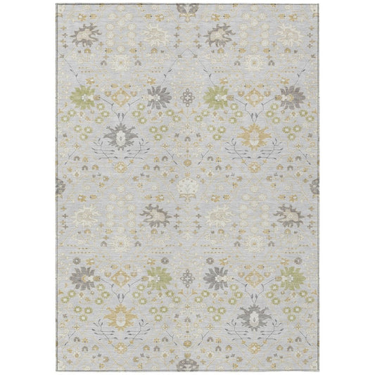LOOMLAN Rugs Elara Silver Washable Indoor-Outdoor Rug