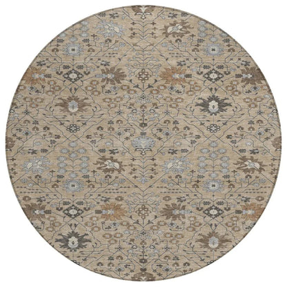 LOOMLAN Rugs Elara Taupe Washable Indoor-Outdoor Rug