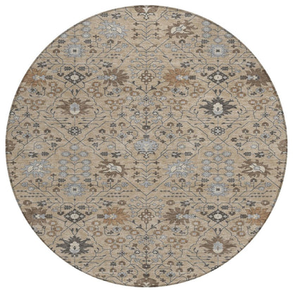 LOOMLAN Rugs Elara Taupe Washable Indoor-Outdoor Rug