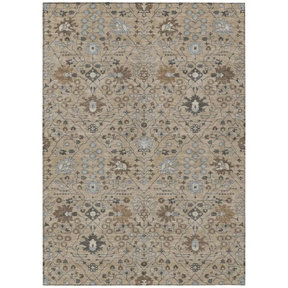 LOOMLAN Rugs Elara Taupe Washable Indoor-Outdoor Rug
