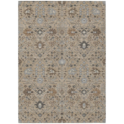 LOOMLAN Rugs Elara Taupe Washable Indoor-Outdoor Rug