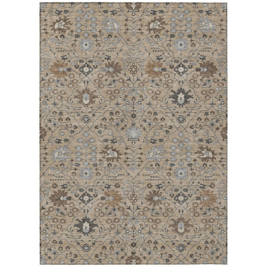 LOOMLAN Rugs Elara Taupe Washable Indoor-Outdoor Rug