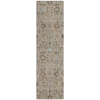 LOOMLAN Rugs Elara Taupe Washable Indoor-Outdoor Rug