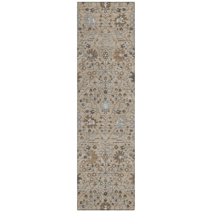 LOOMLAN Rugs Elara Taupe Washable Indoor-Outdoor Rug