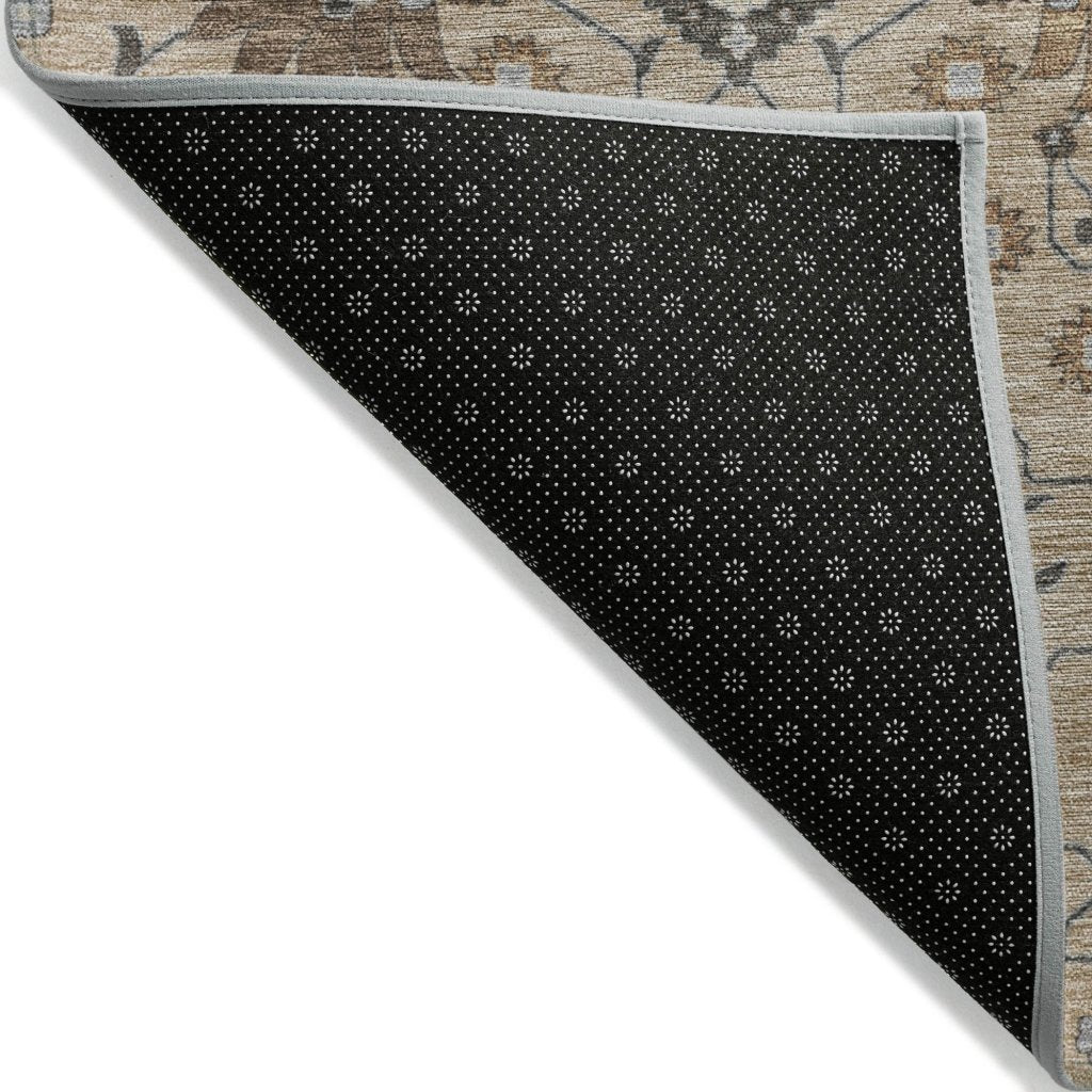 LOOMLAN Rugs Elara Taupe Washable Indoor-Outdoor Rug