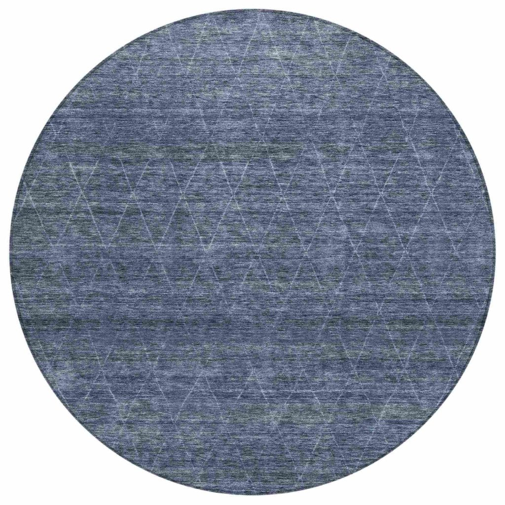 LOOMLAN Rugs Elaria Blue Washable Indoor-Outdoor Rug