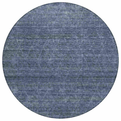 LOOMLAN Rugs Elaria Blue Washable Indoor-Outdoor Rug