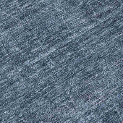 LOOMLAN Rugs Elaria Blue Washable Indoor-Outdoor Rug