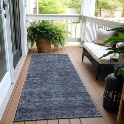 LOOMLAN Rugs Elaria Blue Washable Indoor-Outdoor Rug