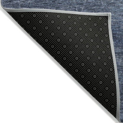 LOOMLAN Rugs Elaria Blue Washable Indoor-Outdoor Rug