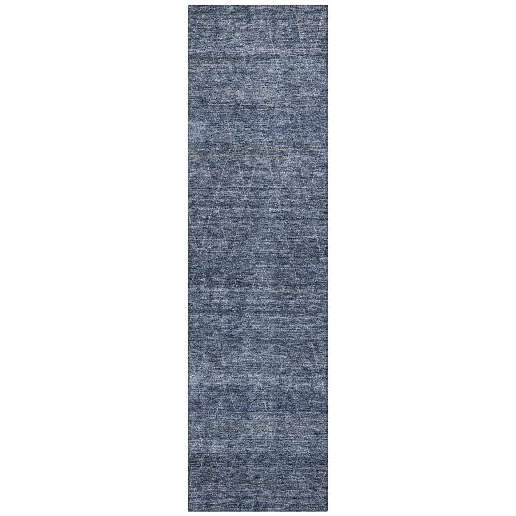 LOOMLAN Rugs Elaria Blue Washable Indoor-Outdoor Rug