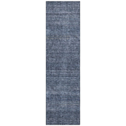 LOOMLAN Rugs Elaria Blue Washable Indoor-Outdoor Rug