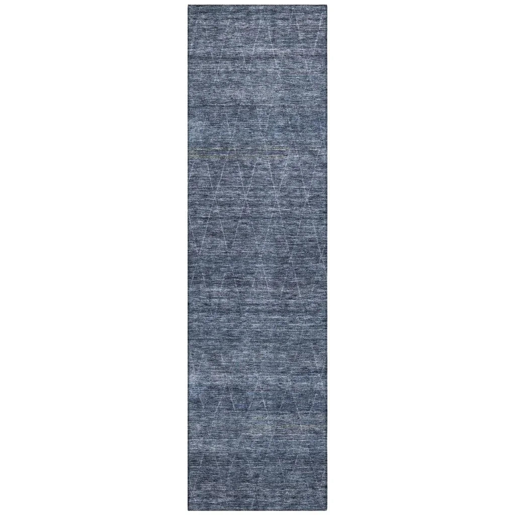 LOOMLAN Rugs Elaria Blue Washable Indoor-Outdoor Rug