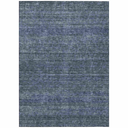 LOOMLAN Rugs Elaria Blue Washable Indoor-Outdoor Rug