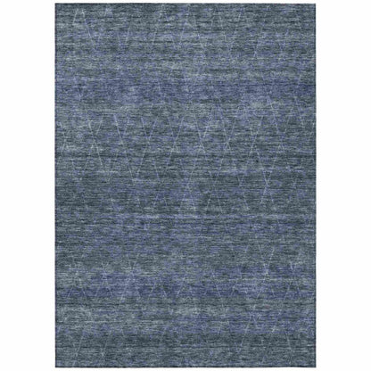 LOOMLAN Rugs Elaria Blue Washable Indoor-Outdoor Rug