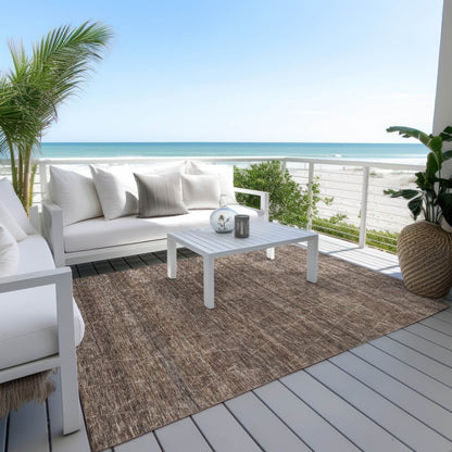 LOOMLAN Rugs Elaria Brown Washable Indoor-Outdoor Rug