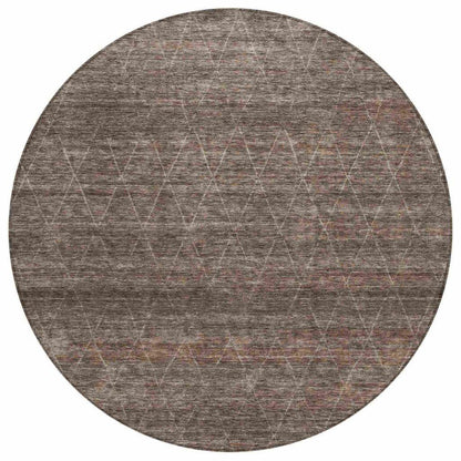 LOOMLAN Rugs Elaria Brown Washable Indoor-Outdoor Rug