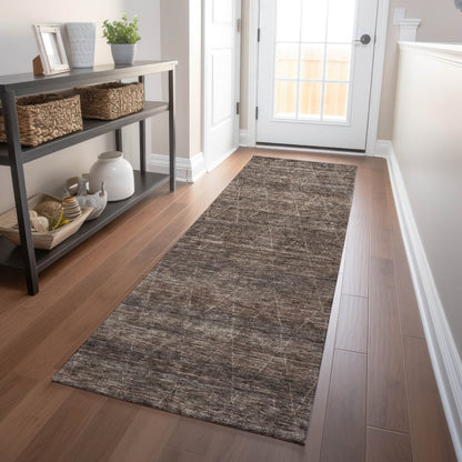 LOOMLAN Rugs Elaria Brown Washable Indoor-Outdoor Rug