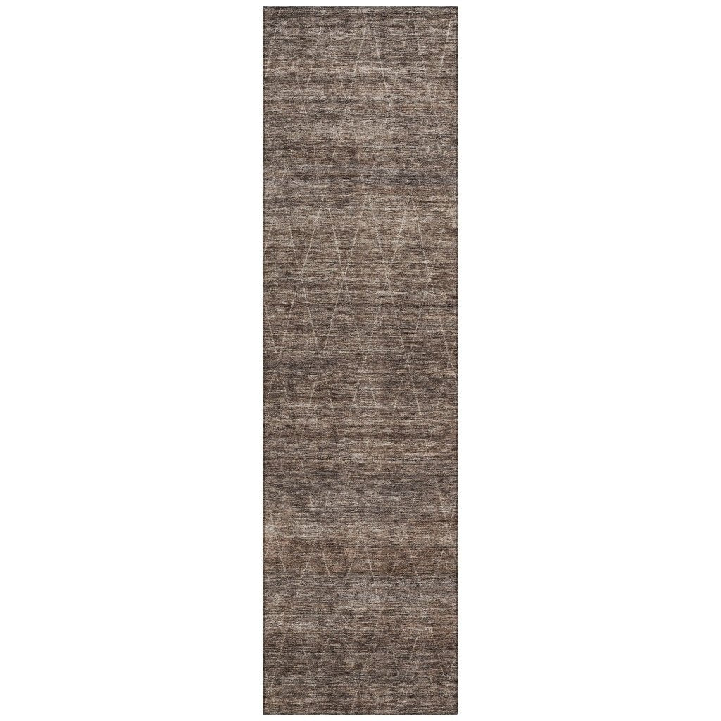 LOOMLAN Rugs Elaria Brown Washable Indoor-Outdoor Rug