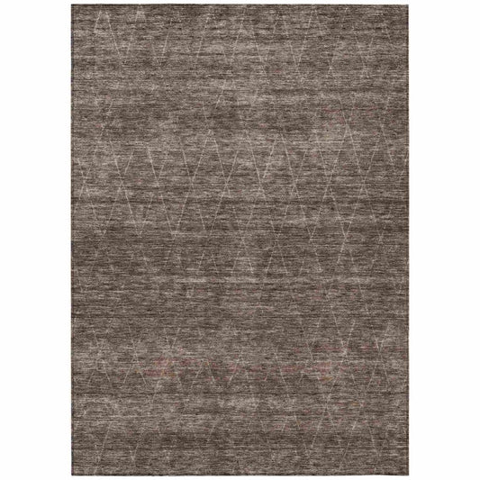 LOOMLAN Rugs Elaria Brown Washable Indoor-Outdoor Rug
