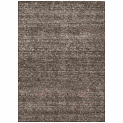 LOOMLAN Rugs Elaria Brown Washable Indoor-Outdoor Rug